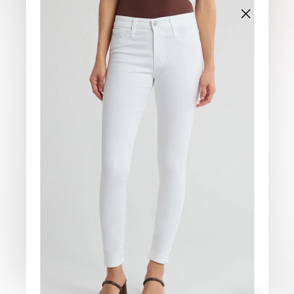 Ag Adriano Goldschmied White Skinny Jeans High-Rise
